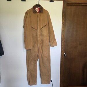 Walls Blizzard Pruf Men's Large 44 Reg Insulated Work Coveralls Brown USA
